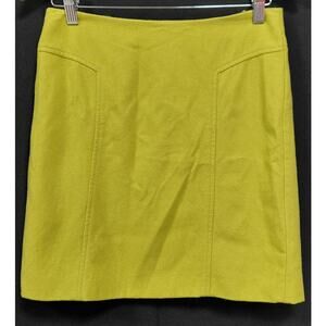 ESPRIT collection  Skirt Yellow Lined Wool Women see measurements